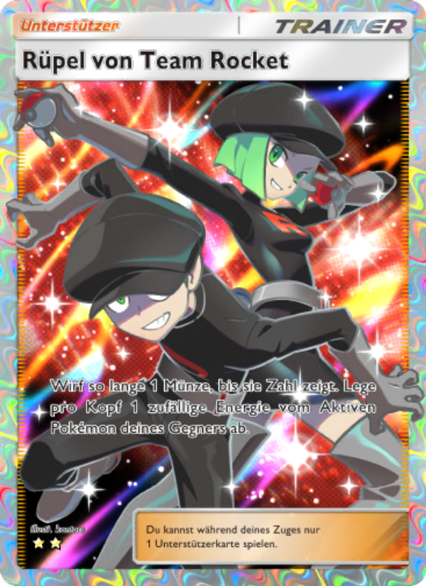 Rüpel von Team Rocket 091 — Shining Revelry (German Pokémon TCG card)