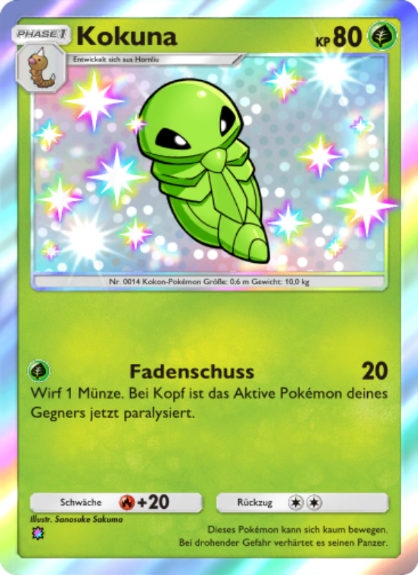 Kokuna 098 — Shining Revelry (German Pokémon TCG card)