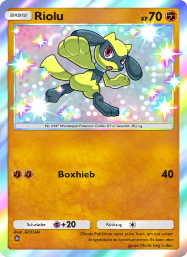 Riolu 104 — Shining Revelry (German Pokémon TCG card)