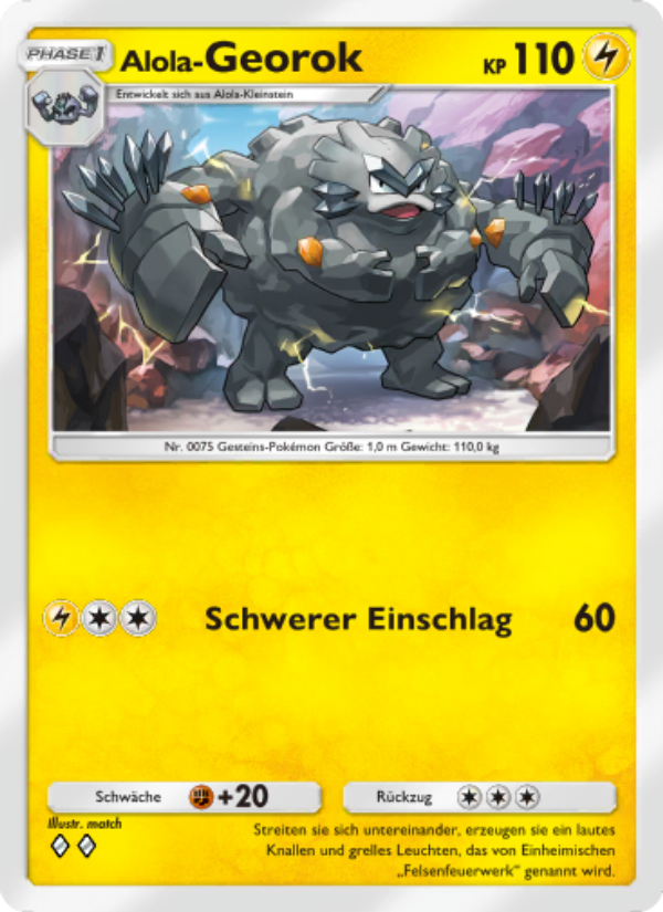 Alola-Georok 060 — Celestial Guardians (German Pokémon TCG card)