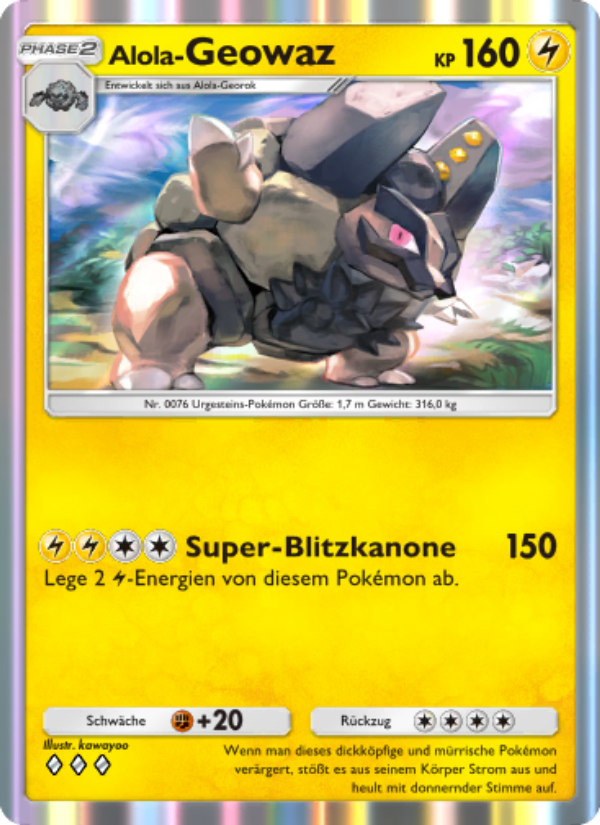 Alola-Geowaz 061 — Celestial Guardians (German Pokémon TCG card)
