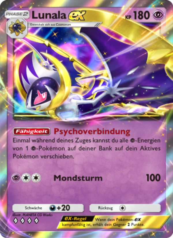 Lunala-ex 087 — Celestial Guardians (German Pokémon TCG card)