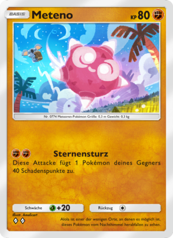 Meteno 105 — Celestial Guardians (German Pokémon TCG card)