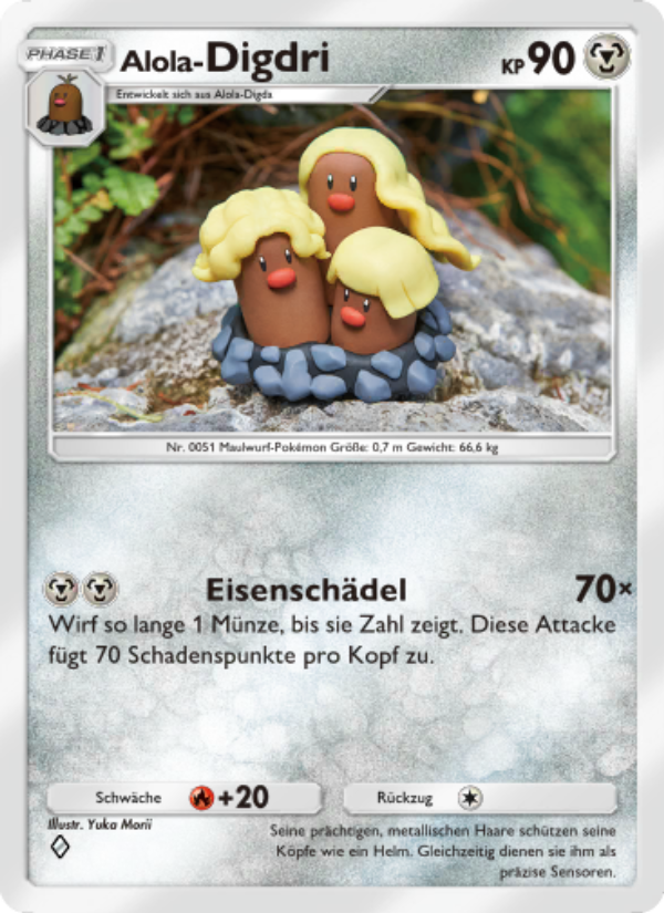 Alola-Digdri 118 — Celestial Guardians (German Pokémon TCG card)