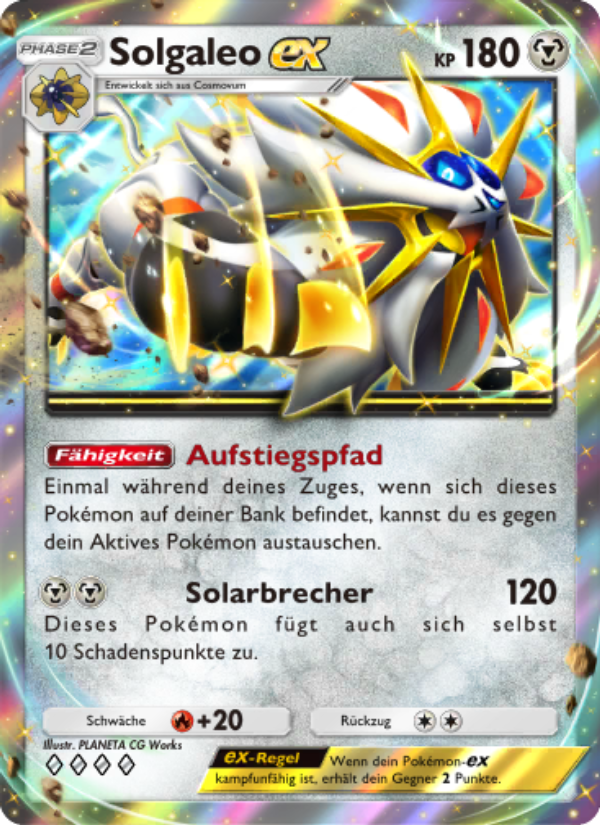 Solgaleo-ex 122 — Celestial Guardians (German Pokémon TCG card)