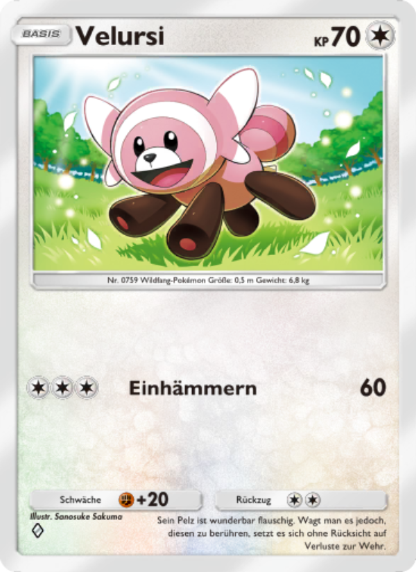 Velursi 138 — Celestial Guardians (German Pokémon TCG card)