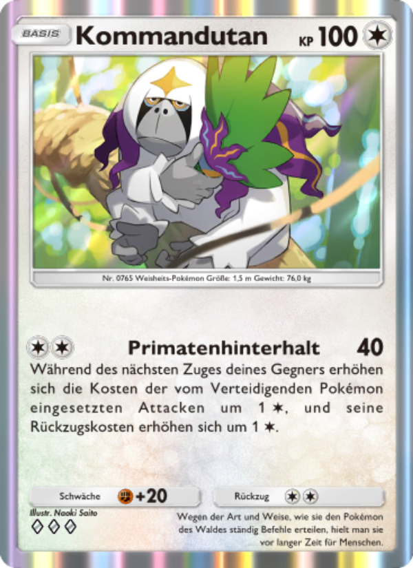 Kommandutan 140 — Celestial Guardians (German Pokémon TCG card)