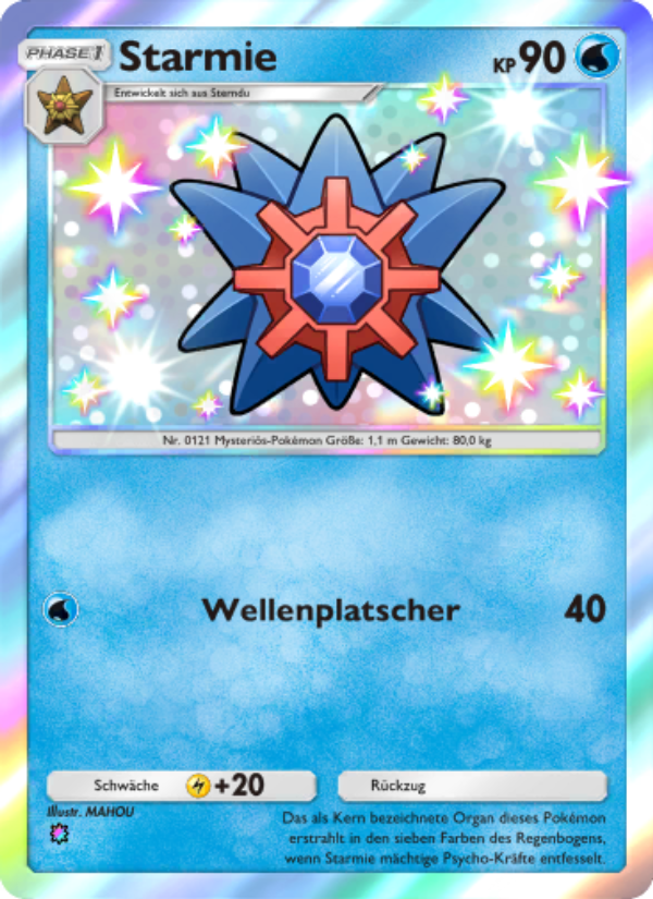 Starmie 219 — Celestial Guardians (German Pokémon TCG card)