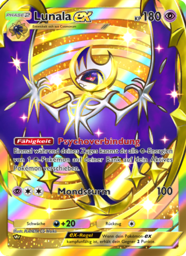 Lunala-ex 238 — Celestial Guardians (German Pokémon TCG card)