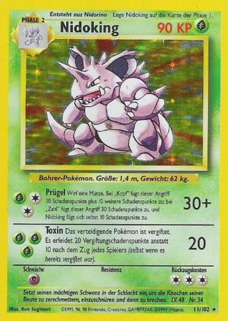 Nidoking 11 — Base Set (German Pokémon TCG card)
