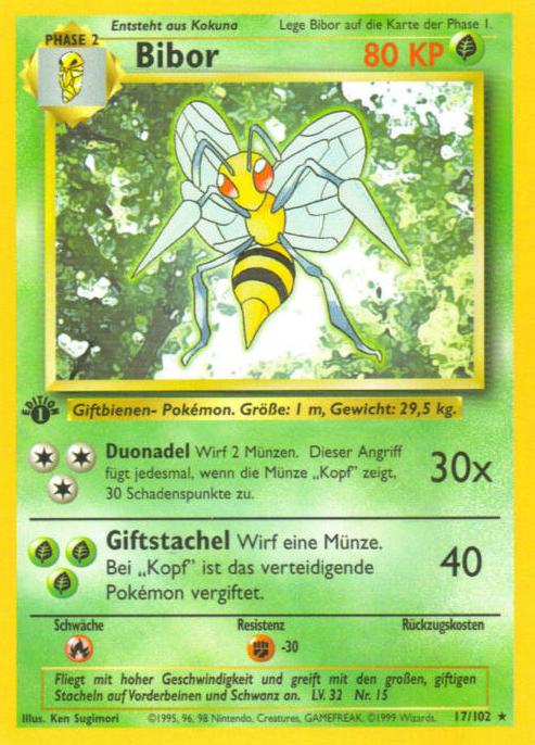 Bibor 17 — Base Set (German Pokémon TCG card)