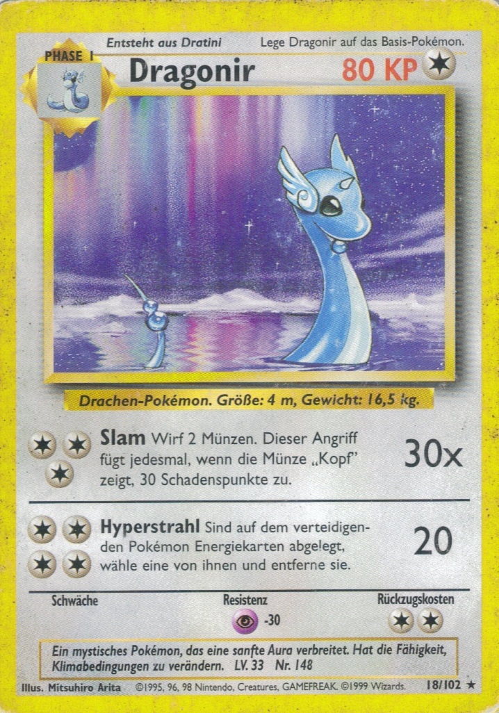 Dragonir 18 — Base Set (German Pokémon TCG card)