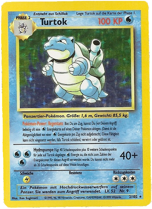 Turtok 2 — Base Set (German Pokémon TCG card)