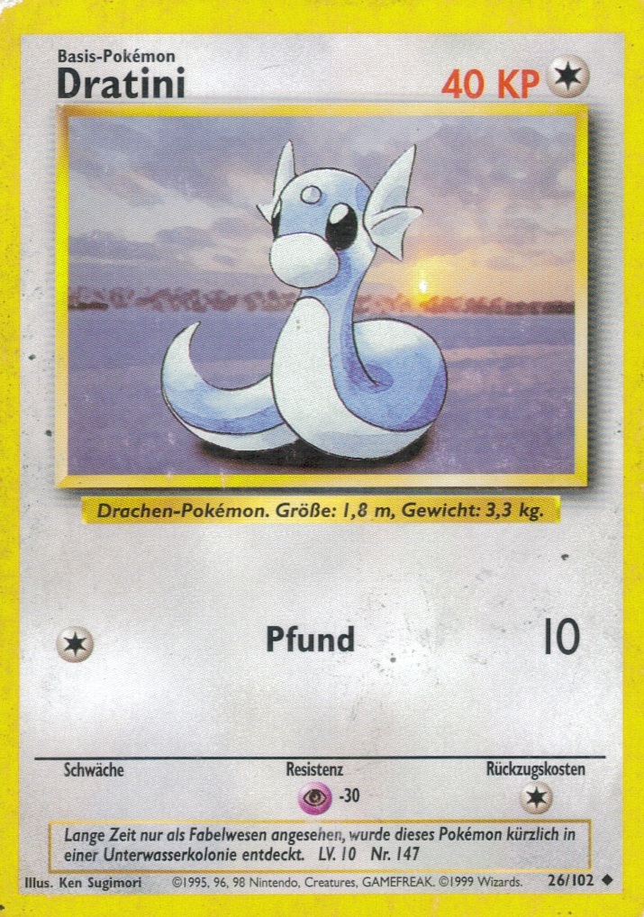 Dratini 26 — Base Set (German Pokémon TCG card)