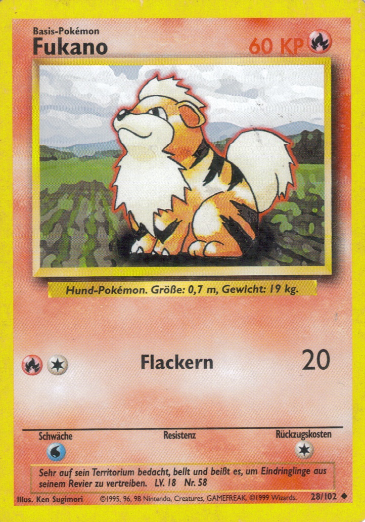 Fukano 28 — Base Set (German Pokémon TCG card)