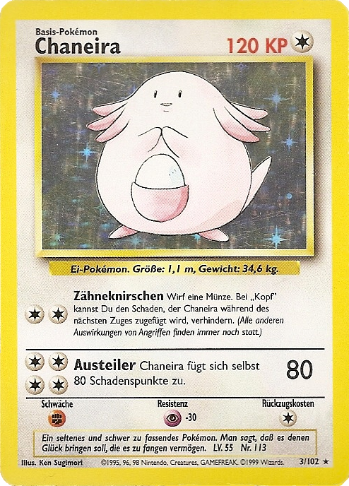 Chaneira 3 — Base Set (German Pokémon TCG card)
