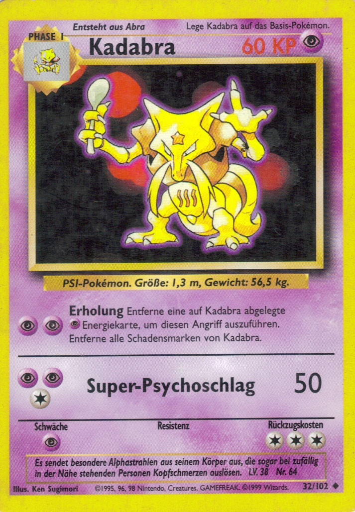 Kadabra 32 — Base Set (German Pokémon TCG card)