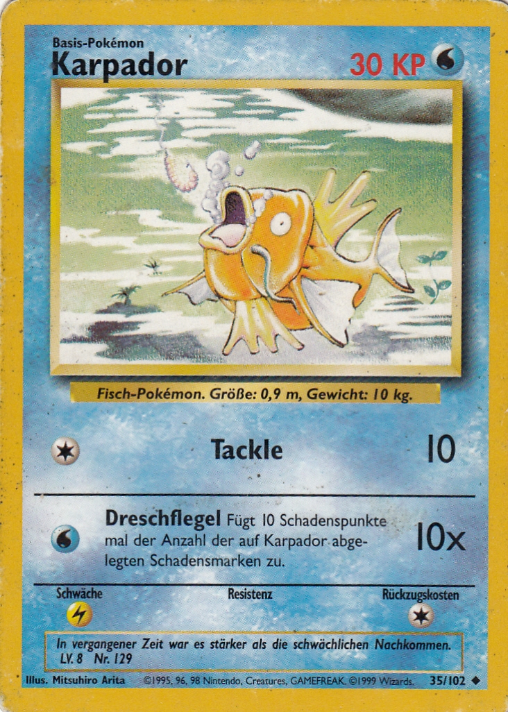 Karpador 35 — Base Set (German Pokémon TCG card)