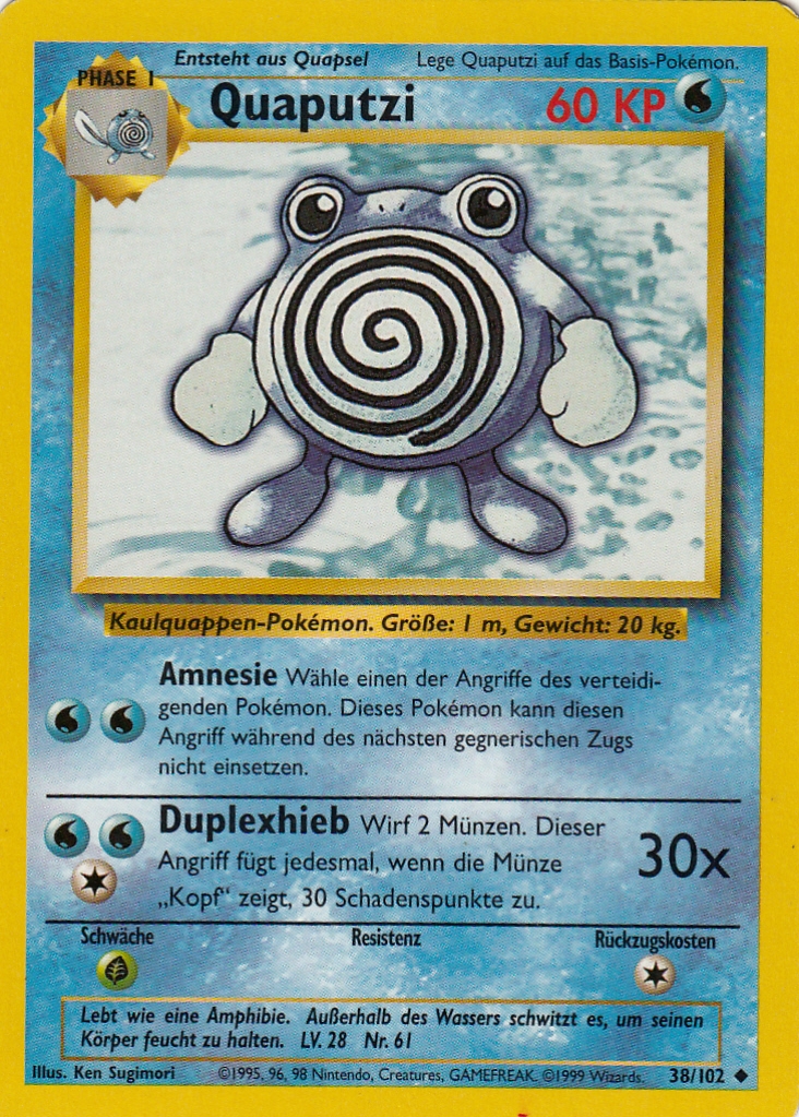 Quaputzi 38 — Base Set (German Pokémon TCG card)