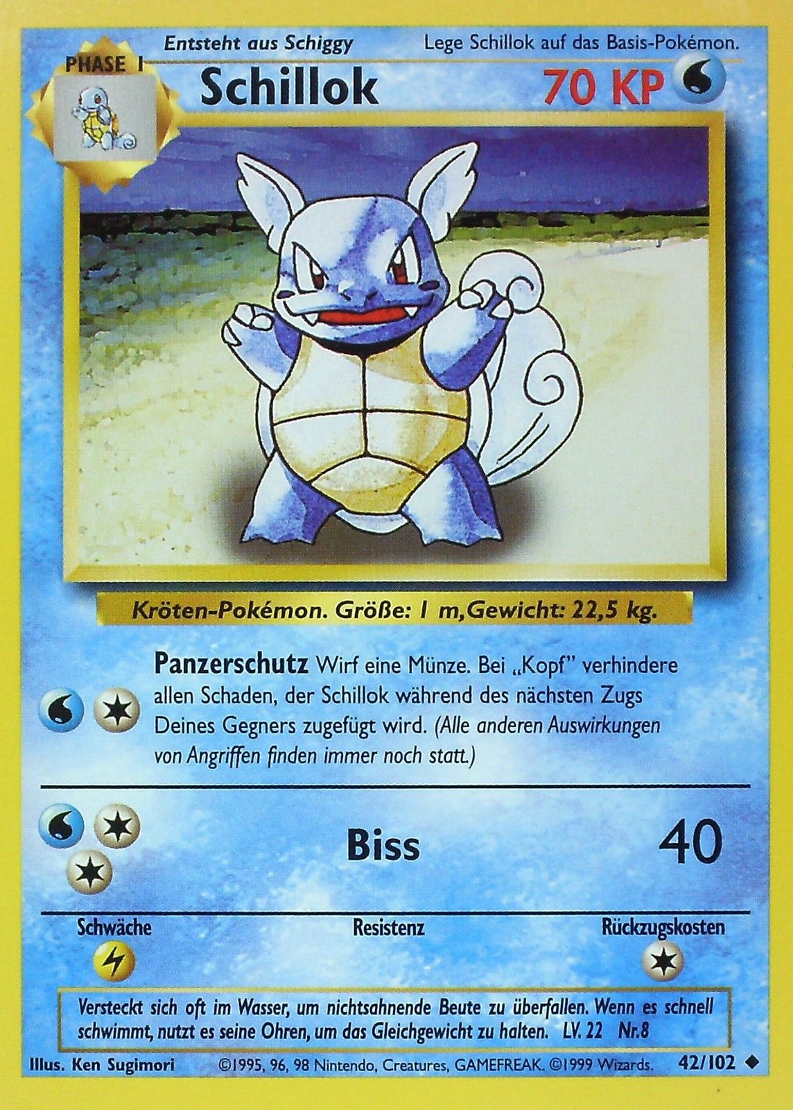 Schillok 42 — Base Set (German Pokémon TCG card)