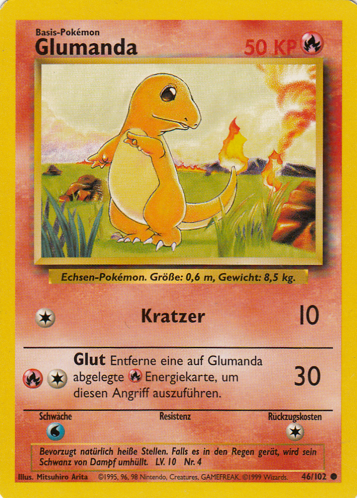 Glumanda 46 — Base Set (German Pokémon TCG card)