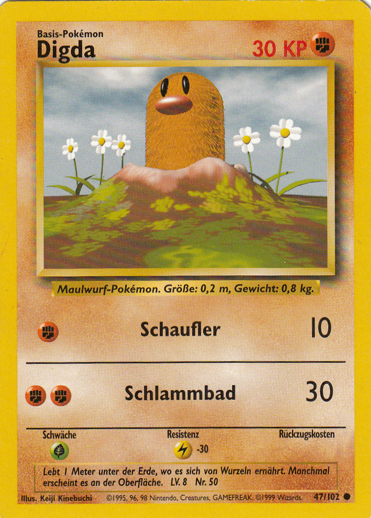 Digda 47 — Base Set (German Pokémon TCG card)