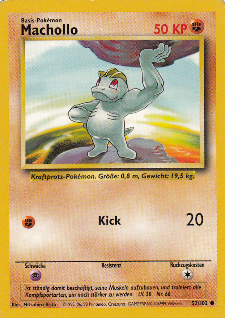 Machollo 52 — Base Set (German Pokémon TCG card)