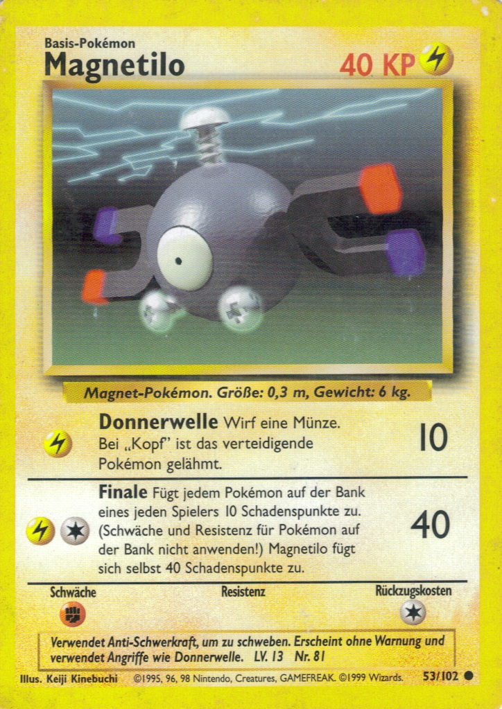 Magnetilo 53 — Base Set (German Pokémon TCG card)