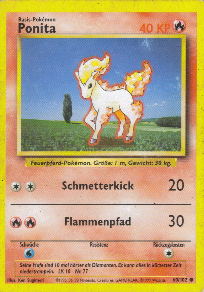 Ponita 60 — Base Set (German Pokémon TCG card)