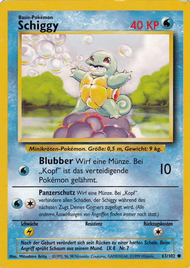 Schiggy 63 — Base Set (German Pokémon TCG card)