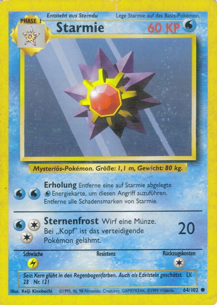 Starmie 64 — Base Set (German Pokémon TCG card)