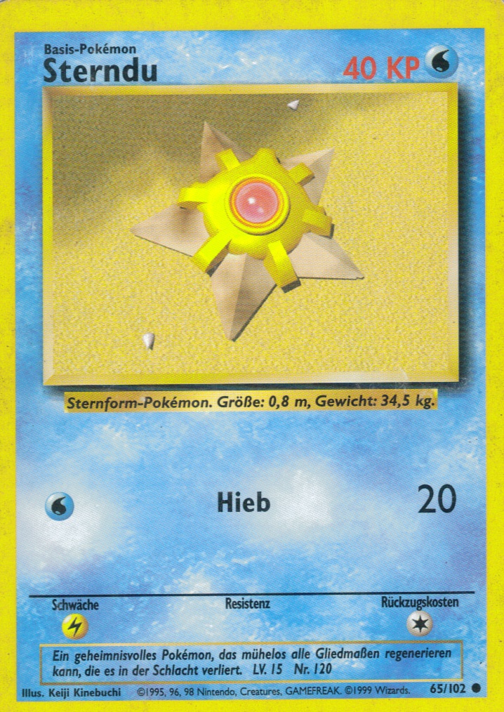 Sterndu 65 — Base Set (German Pokémon TCG card)