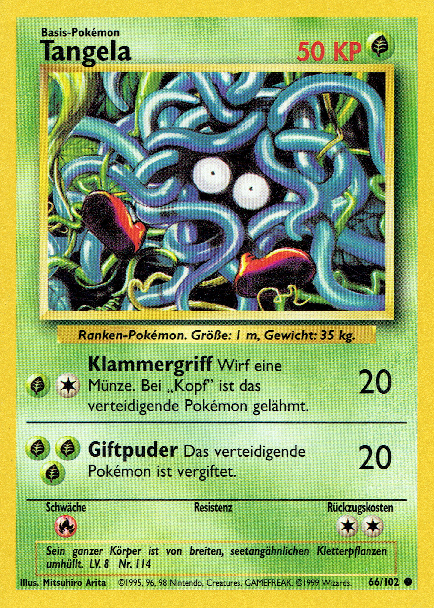 Tangela 66 — Base Set (German Pokémon TCG card)
