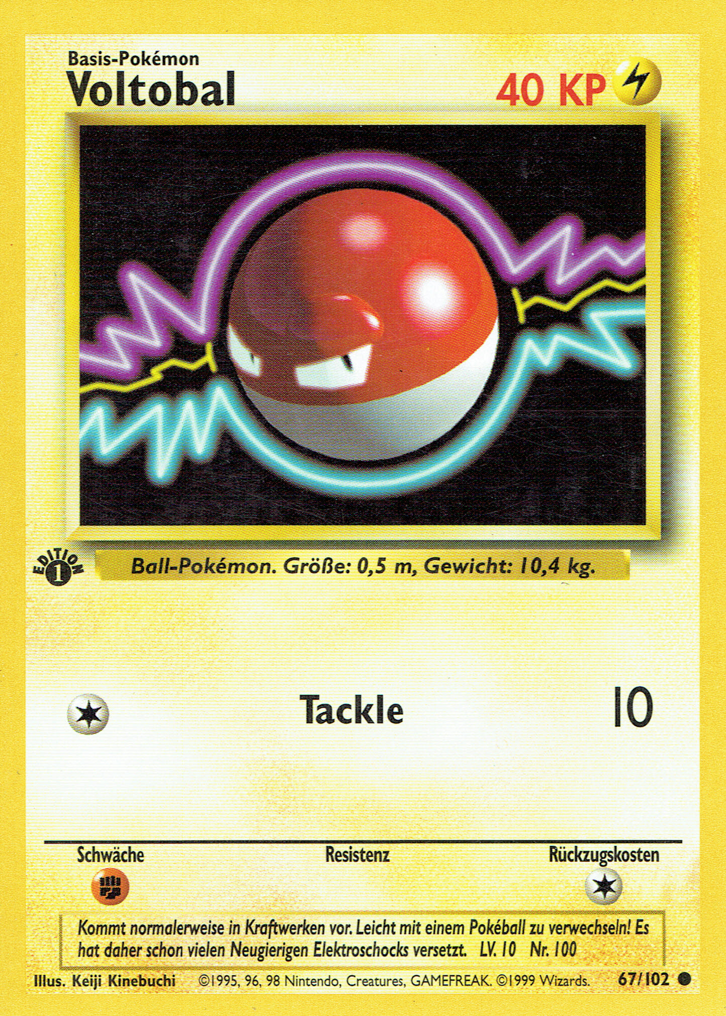 Voltobal 67 — Base Set (German Pokémon TCG card)