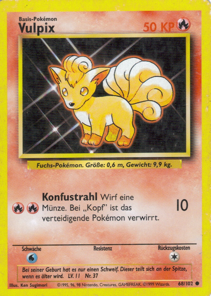 Vulpix 68 — Base Set (German Pokémon TCG card)