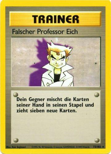 Falscher Professor Eich 73 — Base Set (German Pokémon TCG card)