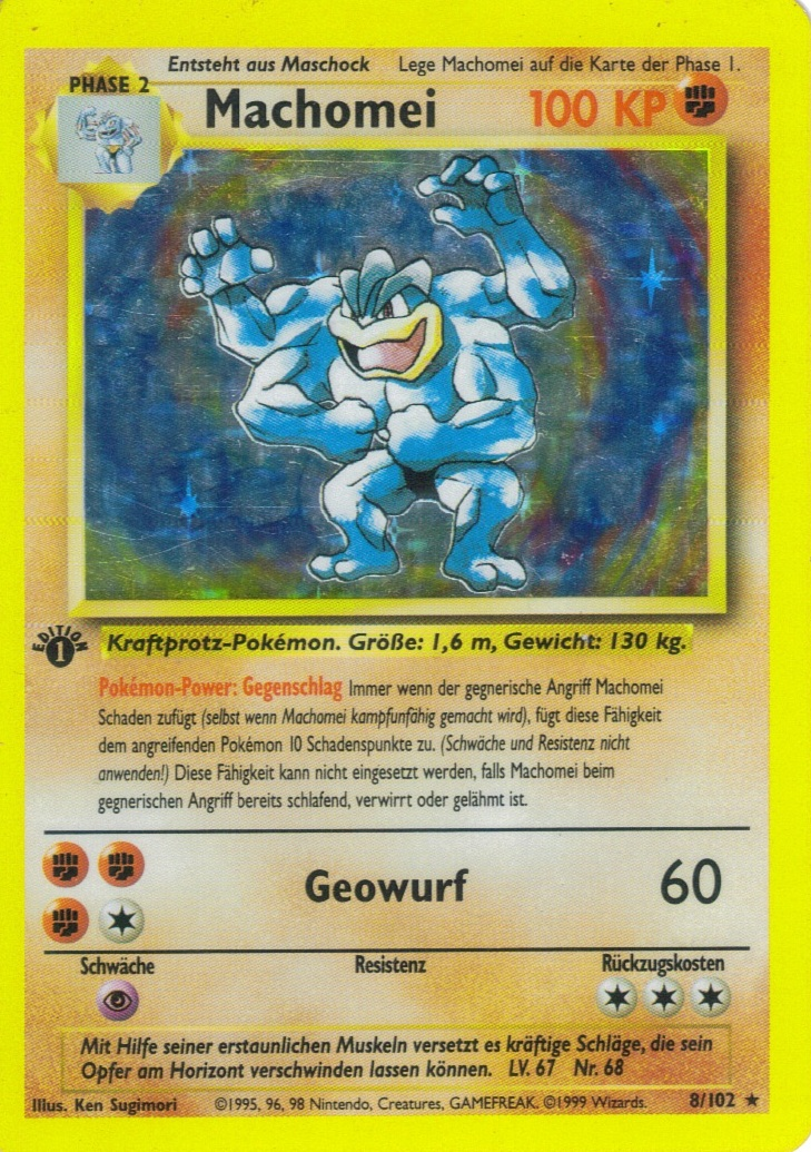 Machomei 8 — Base Set (German Pokémon TCG card)