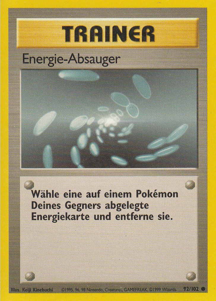 Energie-Absauger 92 — Base Set (German Pokémon TCG card)