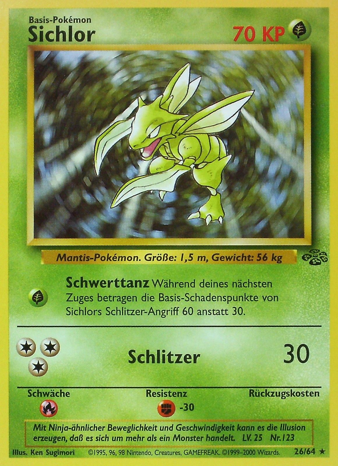 Sichlor 10 — Jungle (German Pokémon TCG card)