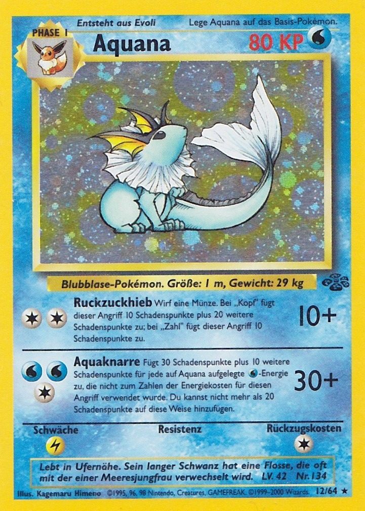 Aquana 12 — Jungle (German Pokémon TCG card)