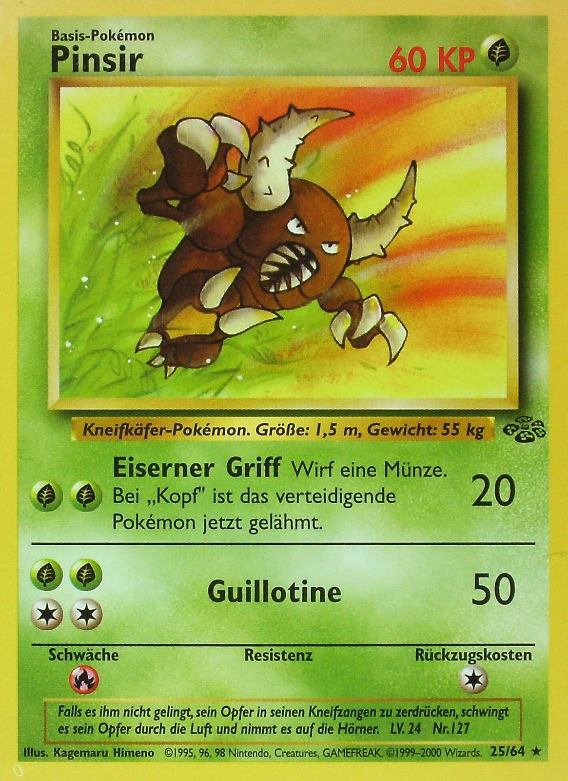 Pinsir 25 — Jungle (German Pokémon TCG card)