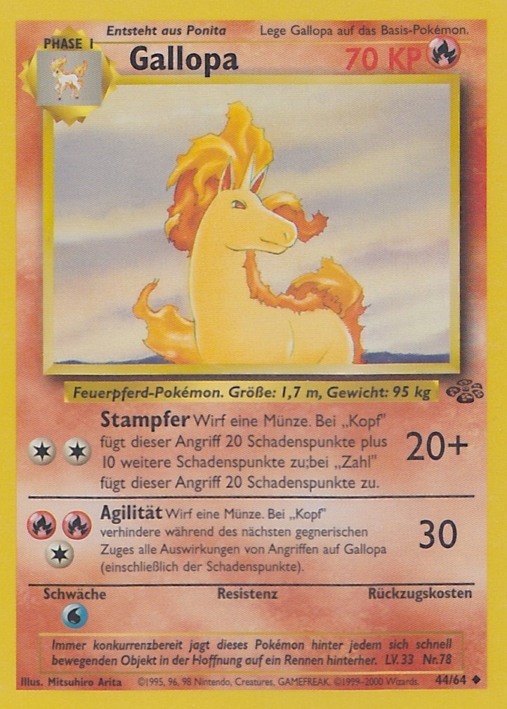 Gallopa 44 — Jungle (German Pokémon TCG card)