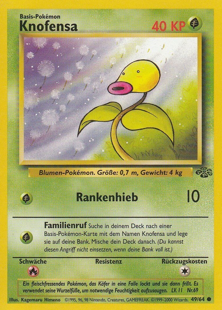 Knofensa 49 — Jungle (German Pokémon TCG card)