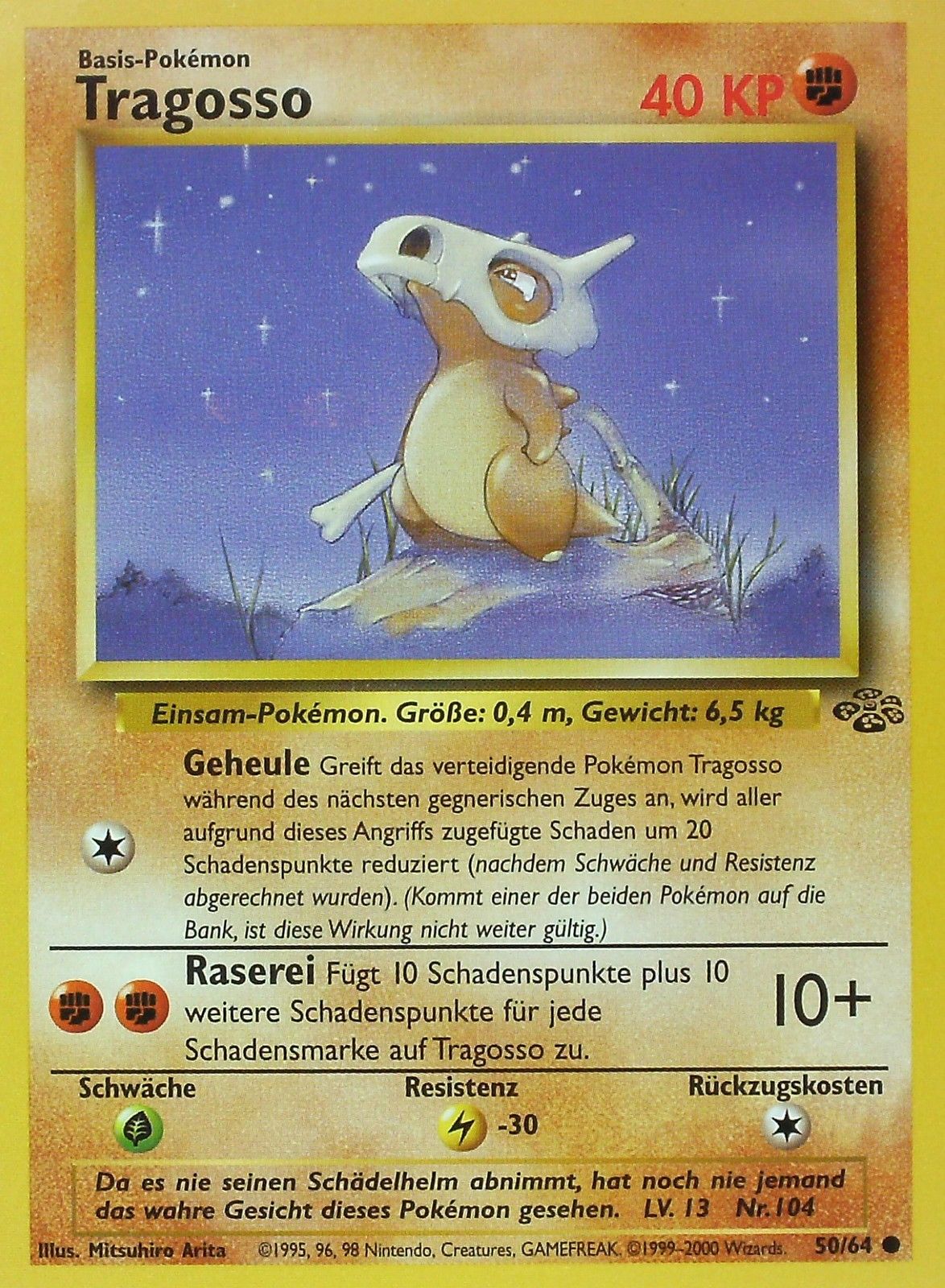 Tragosso 50 — Jungle (German Pokémon TCG card)