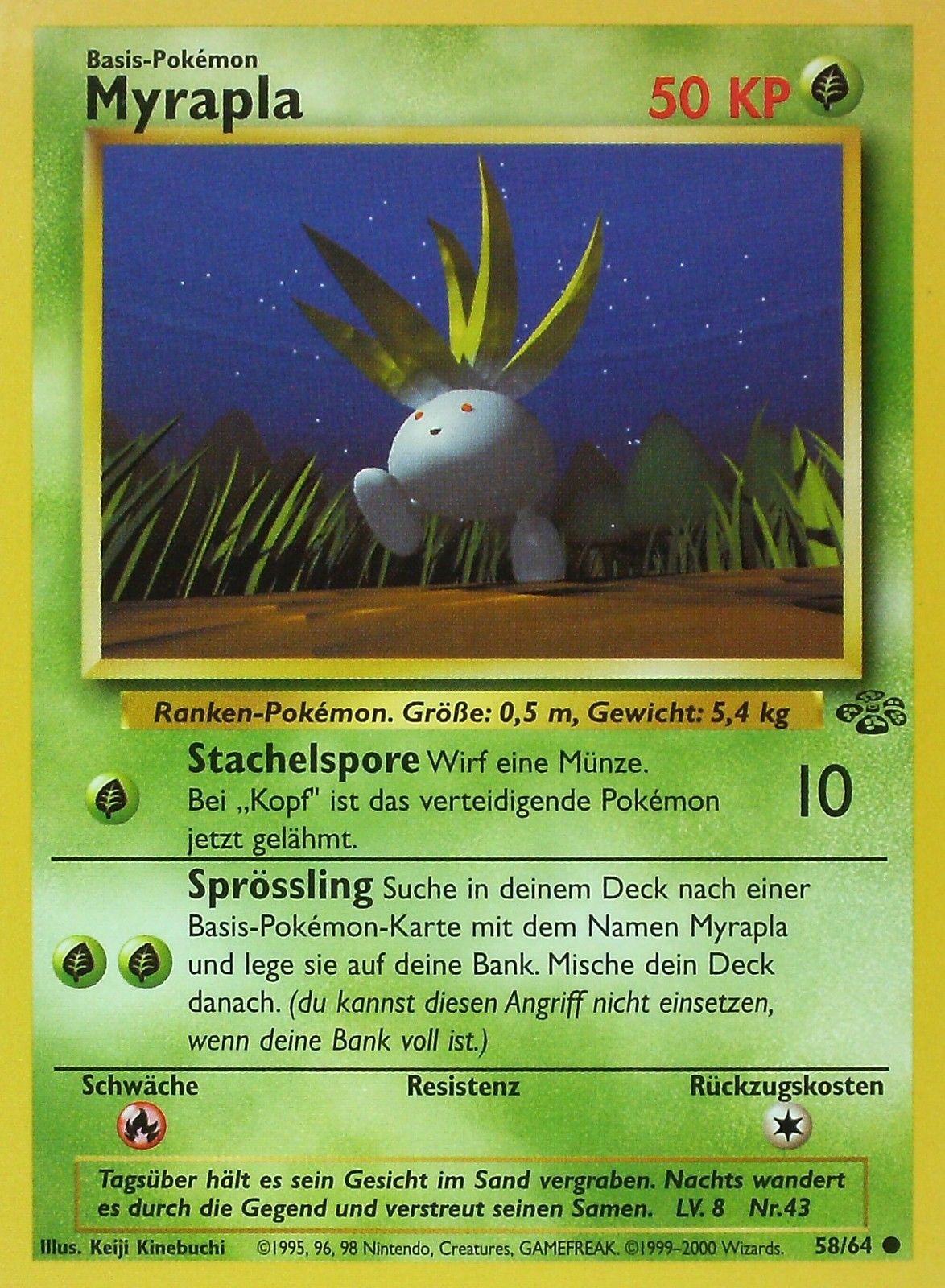 Myrapla 58 — Jungle (German Pokémon TCG card)