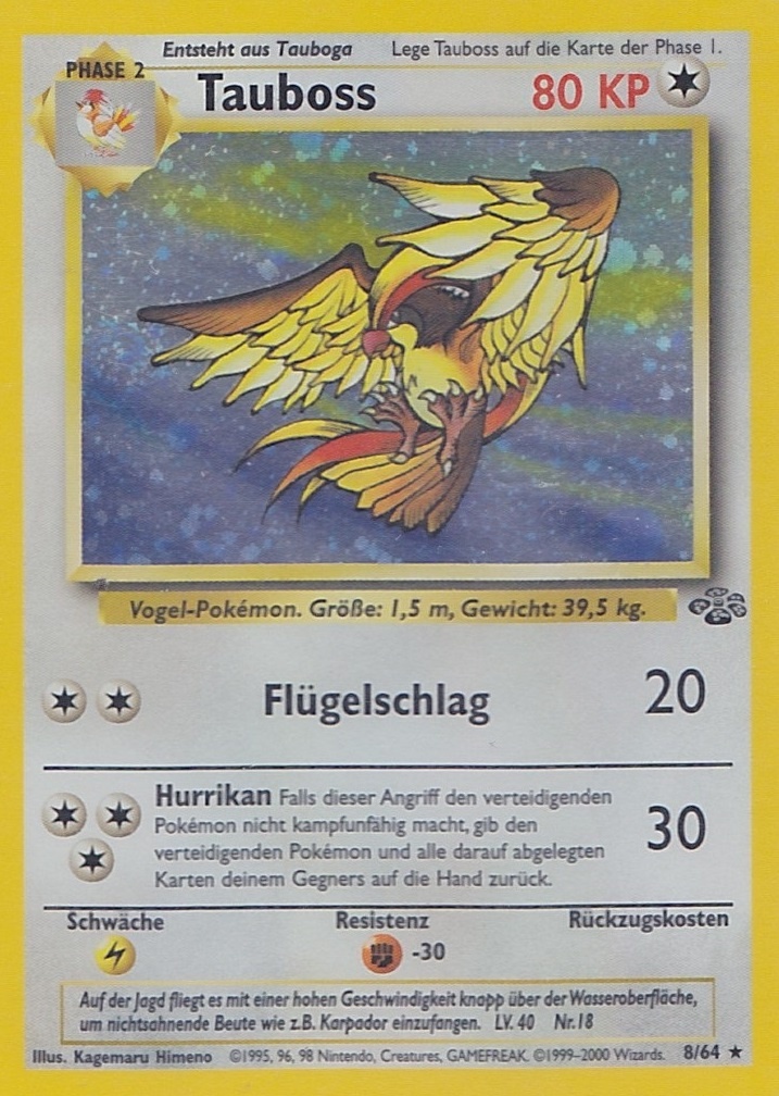 Tauboss 8 — Jungle (German Pokémon TCG card)