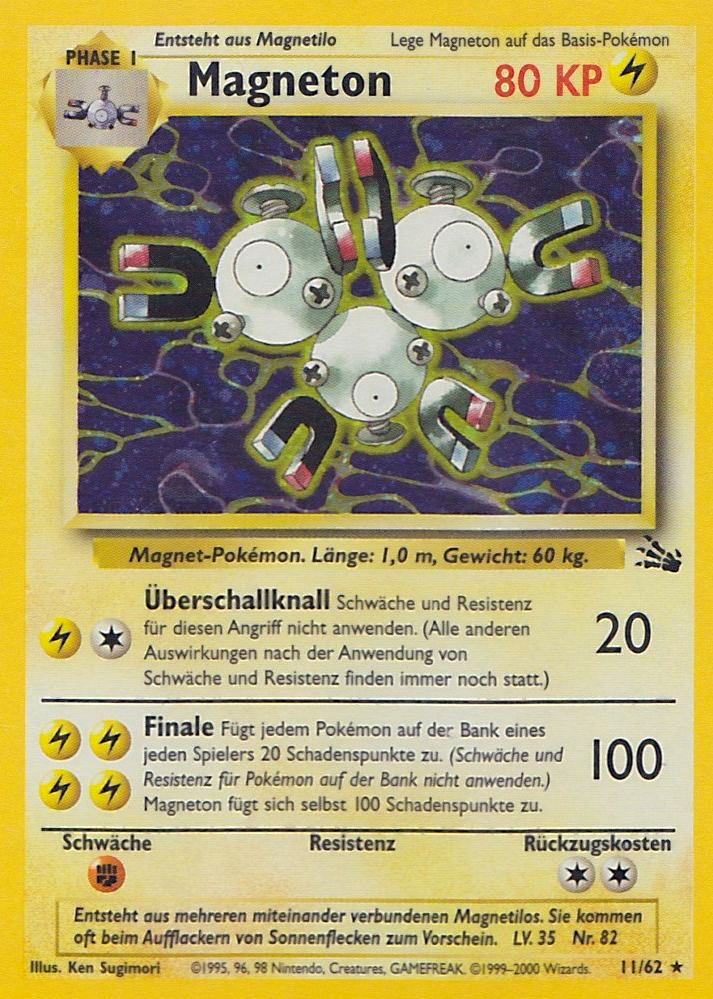 Magneton 11 — Fossil (German Pokémon TCG card)