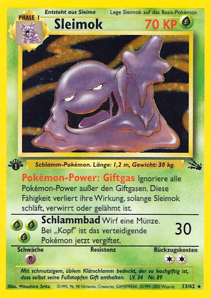 Sleimok 13 — Fossil (German Pokémon TCG card)