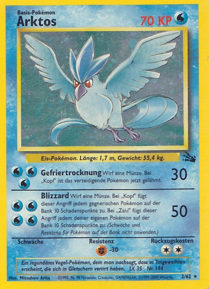 Arktos 2 — Fossil (German Pokémon TCG card)