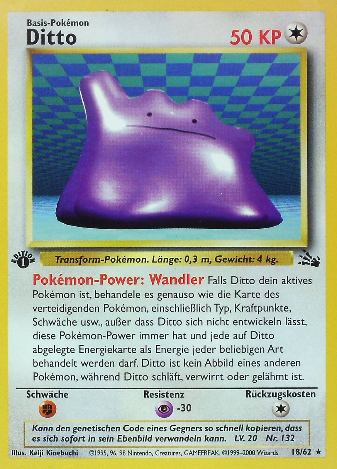Ditto 3 — Fossil (German Pokémon TCG card)